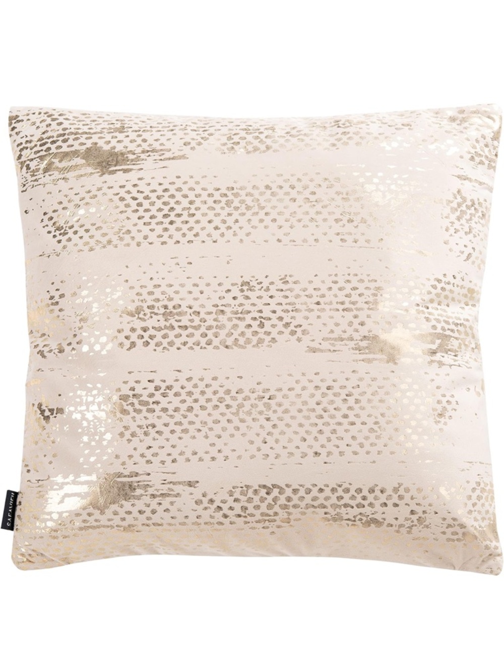 Safavieh Cream Pillow with Gold Metallic Brushstroke Pattern 18” Square NEW